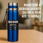 Garrafa Vacuum 800ml - Azul_Prata