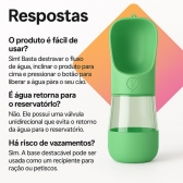 Garrafa Portátil Pet 2 em 1 Água e Ração 370ml Passeio - Verde