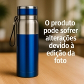 Garrafa Vacuum 800ml - Azul_Prata
