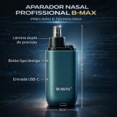Máquina Cabelo Acabamento Profissional Aparador Pelos Nasal Prateado