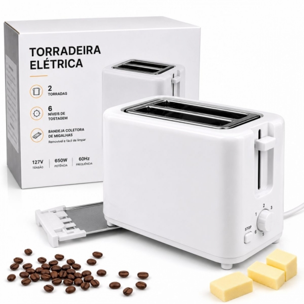 Torradeira Elétrica Tostadeira 5 Niveis De Tostagem 110v