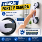 Barra de Apoio para Banheiro com Ventosa Sem Furo Segurança